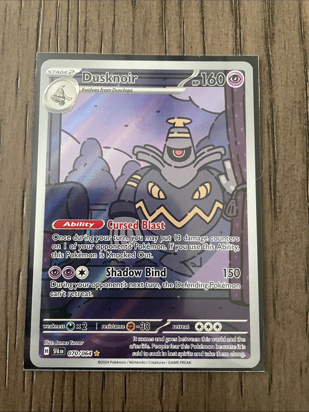 2024 Pokemon Dusknoir #70 Card